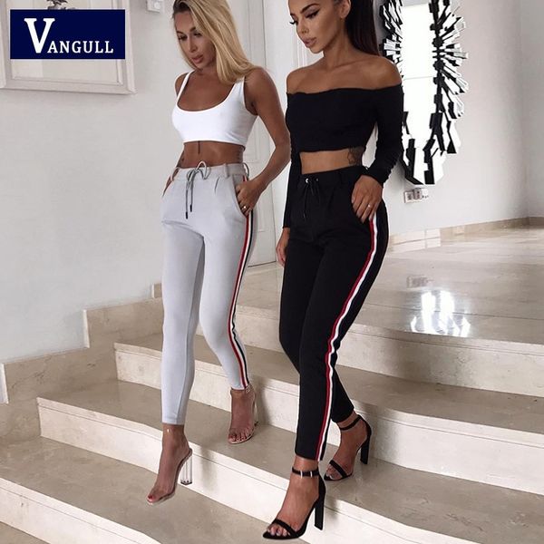 women side stripe retro leggings pants ladies vintage elasitic waist ankle-length pants autumn fashion casual trousers y200114, Black;white
women side stripe retro leggings pants ladies vintage elasitic waist ankle-length pants autumn fashion casual trousers y200114, Black;white