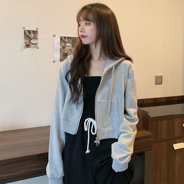 a3wm9 autumn 2020 new korean style loose for navel sweater hooded coat women sports cardigan small coat short sweatersweater dtpln, Black
a3wm9 autumn 2020 new korean style loose for navel sweater hooded coat women sports cardigan small coat short sweatersweater dtpln, Black