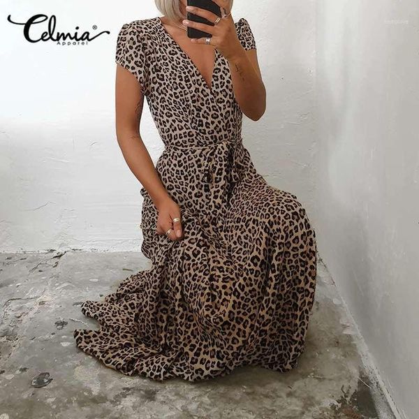 summer long dress women v-neck leopard print casual loose sundress celmia short sleeve high waist female dress party robe 71, Black;gray
summer long dress women v-neck leopard print casual loose sundress celmia short sleeve high waist female dress party robe 71, Black;gray