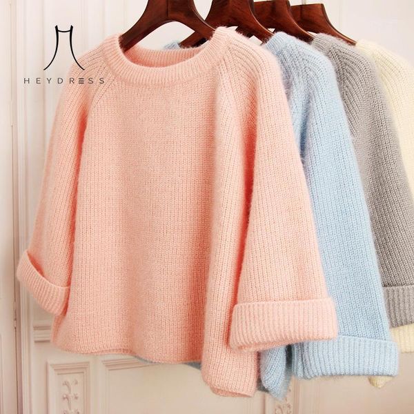 women's sweaters heydress 2021 autumn solid o-neck women elegant sweater ladies casual long sleeve pullover female loose winter jumper1, White;black
women's sweaters heydress 2021 autumn solid o-neck women elegant sweater ladies casual long sleeve pullover female loose winter jumper1, White;black