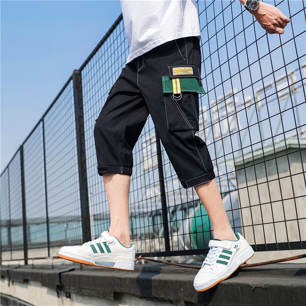 summer men cargo shorts korean trend mens jogger short sweatpants casual loose solid color hip hop streetwear gyms kg-462, White;black
summer men cargo shorts korean trend mens jogger short sweatpants casual loose solid color hip hop streetwear gyms kg-462, White;black