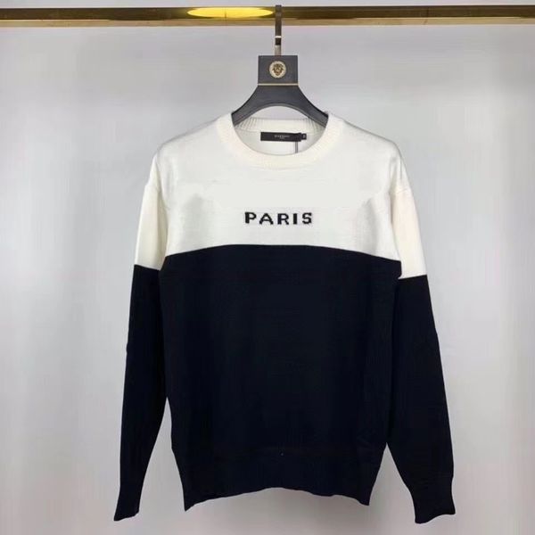 fashion spring autumn men classic letter sweater designer paris knitted t shirt pullover jumpers casual tee clothing o neck round, White;black
fashion spring autumn men classic letter sweater designer paris knitted t shirt pullover jumpers casual tee clothing o neck round, White;black