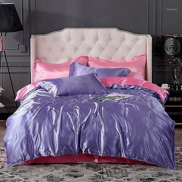 35 satin silk bedding set luxury king size bed set quilt duvet cover linens and pillowcase for single double bedclothes1
35 satin silk bedding set luxury king size bed set quilt duvet cover linens and pillowcase for single double bedclothes1