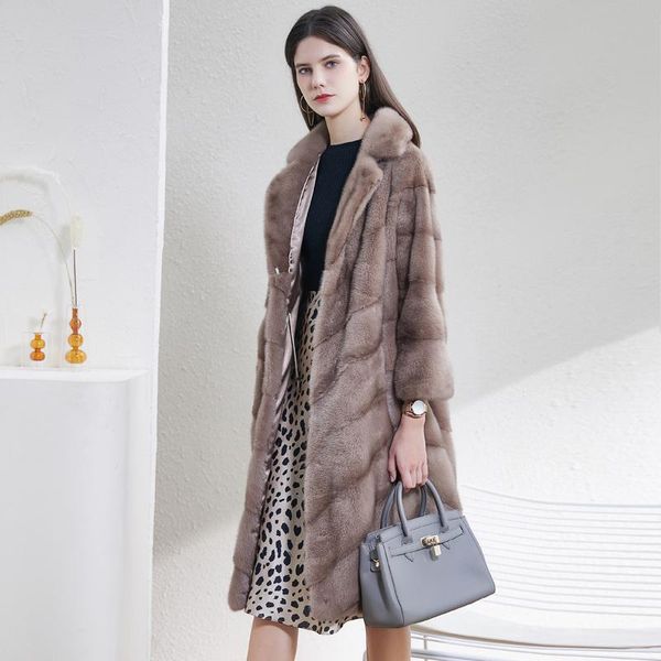 women's fur & faux real mink coat ladies winter natural cover mid-length lapel warm fashionable jacket 2021, Black
women's fur & faux real mink coat ladies winter natural cover mid-length lapel warm fashionable jacket 2021, Black