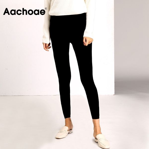 aachoae autumn winter women leggings solid casual slim pants trousers high waist sportwear ladies ankle length leggings 201204, Black
aachoae autumn winter women leggings solid casual slim pants trousers high waist sportwear ladies ankle length leggings 201204, Black