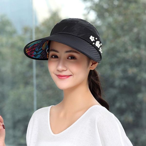 summer beach sun hat women floral version bicycle cap big wide brim sunats visor female sunscreen folded casual black pink caps, Blue;gray
summer beach sun hat women floral version bicycle cap big wide brim sunats visor female sunscreen folded casual black pink caps, Blue;gray