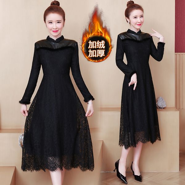 womens heat loop plus size s-5xl keep warm winter vintage chinese midi casual swing party dress ly3b, Black;gray
womens heat loop plus size s-5xl keep warm winter vintage chinese midi casual swing party dress ly3b, Black;gray