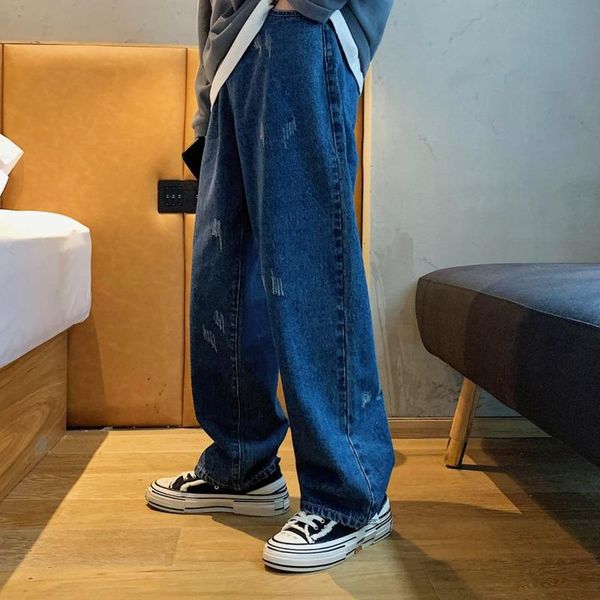 men's jeans 2021 autumn slim solid color straight pants dad relaxed casual personality youth wear, Blue
men's jeans 2021 autumn slim solid color straight pants dad relaxed casual personality youth wear, Blue