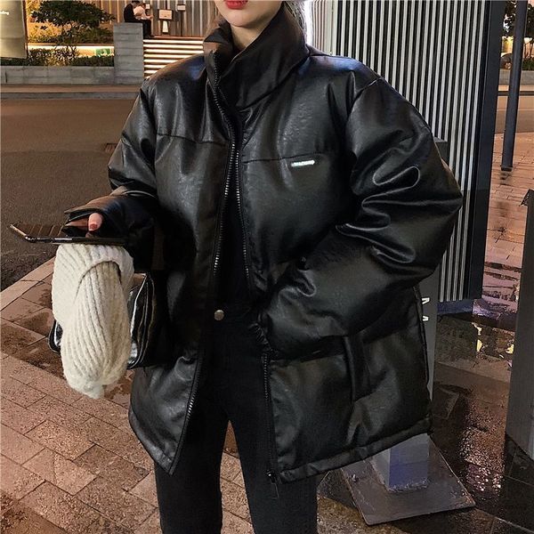2021 new mode black plutonium leather cotton thick clothing korean style loose women's winter jacket v5fh
2021 new mode black plutonium leather cotton thick clothing korean style loose women's winter jacket v5fh