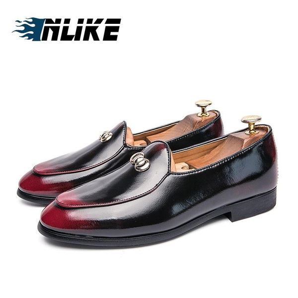 men formal wedding shoes big size luxury men business dress shoes loafers pointy patent leather, Black
men formal wedding shoes big size luxury men business dress shoes loafers pointy patent leather, Black