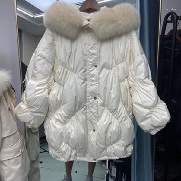 2020 female thicken warm winter down coat women large real natural fur 90% white duck down parka hooded winter jacket1, Black
2020 female thicken warm winter down coat women large real natural fur 90% white duck down parka hooded winter jacket1, Black