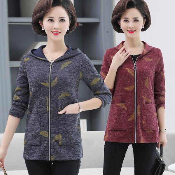 2021 new middle-aged elderly female spring oversized 5xl with hood zipper jacket leisure ladies outerwear baseball uniform jdv0, Black;brown
2021 new middle-aged elderly female spring oversized 5xl with hood zipper jacket leisure ladies outerwear baseball uniform jdv0, Black;brown