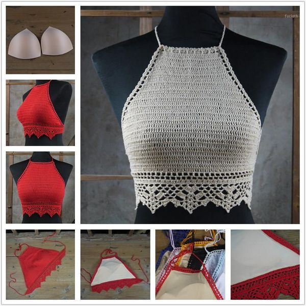 crochet bikini crochet knitted crop swimwear, swimsuits, halter beachwear, spa l s /  / l1, White;black 
crochet bikini crochet knitted crop swimwear, swimsuits, halter beachwear, spa l s /  / l1, White;black