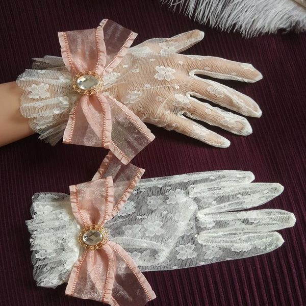 short womens bridal lace gloves full finger cosplay party dress gloves wedding accessories bowknot wrist length wedding gloves h jlllhg, White
short womens bridal lace gloves full finger cosplay party dress gloves wedding accessories bowknot wrist length wedding gloves h jlllhg, White