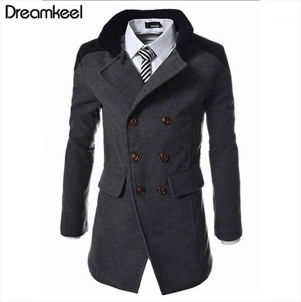 men jacket warm winter double breasted trench long outwear button smart overcoat casual fashion roupas masculina coats men y1, Black
men jacket warm winter double breasted trench long outwear button smart overcoat casual fashion roupas masculina coats men y1, Black
