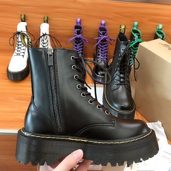 british style 1460 women leather martin boots thick bottom 8 holes students autumn winter platform short boot 34-40, Black
british style 1460 women leather martin boots thick bottom 8 holes students autumn winter platform short boot 34-40, Black