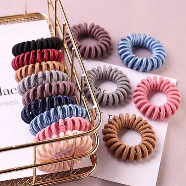 elastic telephone wire bands rope spiral shape ties rubber headbands for women headwear hair accessories
elastic telephone wire bands rope spiral shape ties rubber headbands for women headwear hair accessories