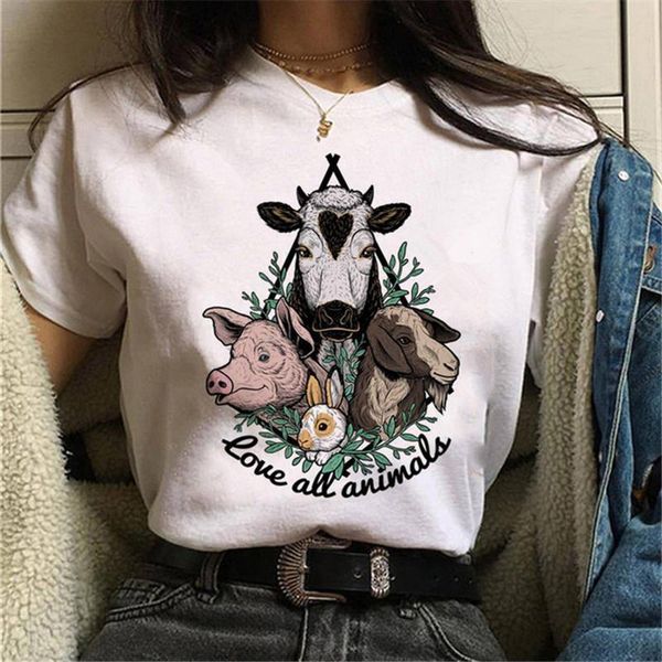 vegan t-shirt cute women graphic print shirt harajuku kawaii tumblr o neck tshirt summer casual female short sleeves top, White
vegan t-shirt cute women graphic print shirt harajuku kawaii tumblr o neck tshirt summer casual female short sleeves top, White