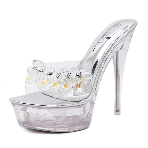 2021 female summer crystal fashion slippers two inches super transparent high heels peep foot stripper sandals runway stilettos 1xck, Black
2021 female summer crystal fashion slippers two inches super transparent high heels peep foot stripper sandals runway stilettos 1xck, Black