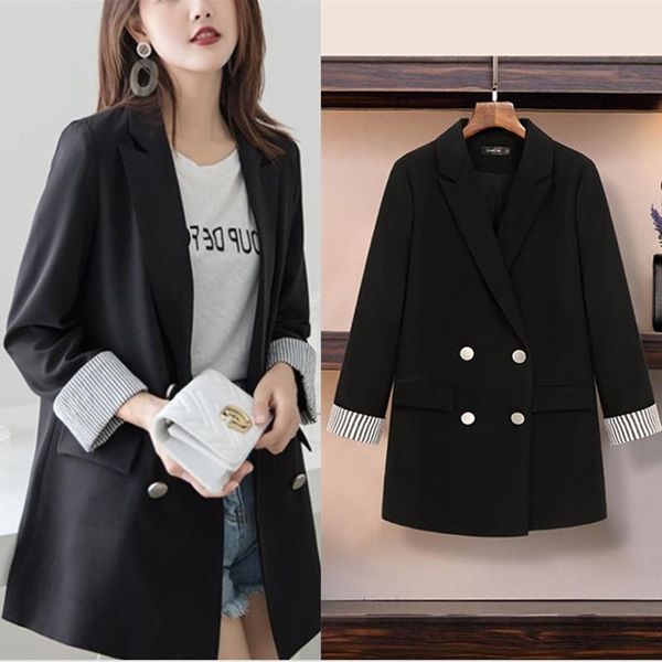 women's jackets large size women spring autumn outerwear double breasted womens and coats office lady clothing korean coat, Black;brown
women's jackets large size women spring autumn outerwear double breasted womens and coats office lady clothing korean coat, Black;brown