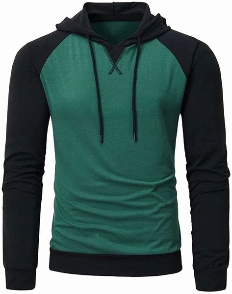 men's slim fit lightweight long sleeve t shirt hoodie p4oh#, Black 
men's slim fit lightweight long sleeve t shirt hoodie p4oh#, Black