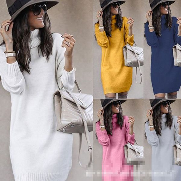 2021 women's european and american women's mid-length turtleneck slim knit sweater women, White;black
2021 women's european and american women's mid-length turtleneck slim knit sweater women, White;black