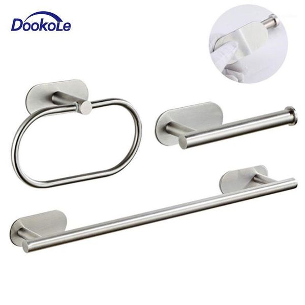 bathroom hardware set self-sticking, 304 stainless steel brushed towel bar paper holder accessories set without nails1
bathroom hardware set self-sticking, 304 stainless steel brushed towel bar paper holder accessories set without nails1
