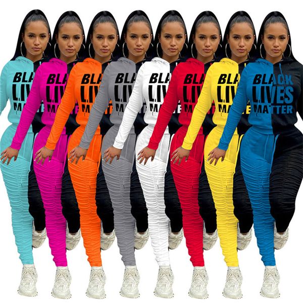 women tracksuit black lives matter letters long sleeves hooded fleece pleated pants leggings winter sports clothes suit 8 color d102102, White
women tracksuit black lives matter letters long sleeves hooded fleece pleated pants leggings winter sports clothes suit 8 color d102102, White