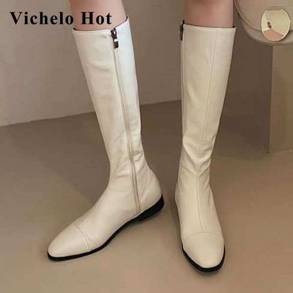 boots vichelo split leather round toe low heel winter shoes korean street pretty girls dance party noble knee-high l19, Black
boots vichelo split leather round toe low heel winter shoes korean street pretty girls dance party noble knee-high l19, Black