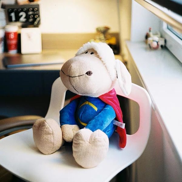 35-45cm Plush Toy Cute Cartoon Creative Superman Sheep Stuffed Appease Doll Lamb Valentine Birthday Christmas Gift Ing