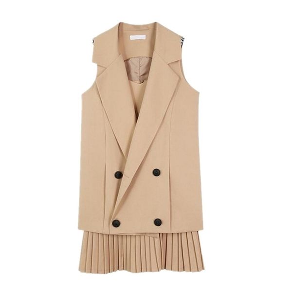 2 pieces spring women's vest summer sleeveless shirt coat femmale long vests modis casaco feminino gilet femme waistcoat 201214, Black;white
2 pieces spring women's vest summer sleeveless shirt coat femmale long vests modis casaco feminino gilet femme waistcoat 201214, Black;white