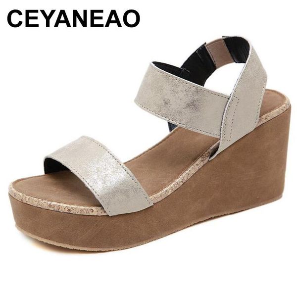 ceyaneao women summer platform sandals woman fish mouth platform high heels wedge shoes lady buckle slope leisure sandals, Black 
ceyaneao women summer platform sandals woman fish mouth platform high heels wedge shoes lady buckle slope leisure sandals, Black