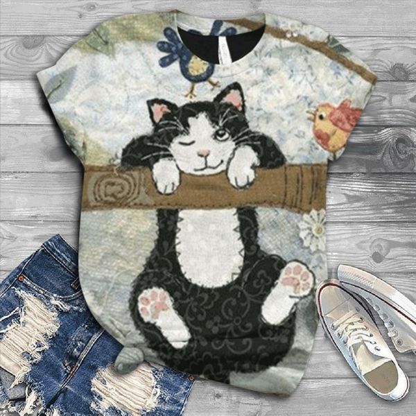 t shirt women harajuku tshirt women plus size short sleeve cute cat printed o neck t shirt 2020 camisetas mujer, White
t shirt women harajuku tshirt women plus size short sleeve cute cat printed o neck t shirt 2020 camisetas mujer, White