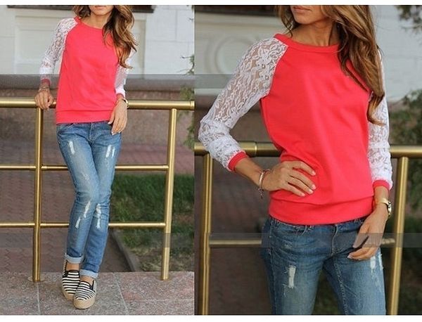 qpman t2015 new stitching loose round neck t-shirt long sleeve t2015 new long sleeve stitching ladies loose neck lace lacet-shirt lace round, Black
qpman t2015 new stitching loose round neck t-shirt long sleeve t2015 new long sleeve stitching ladies loose neck lace lacet-shirt lace round, Black
