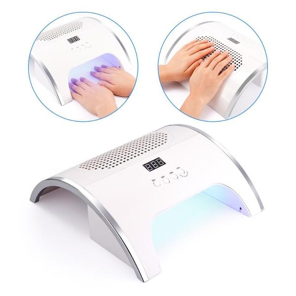 nail art equipment 80w 2 in 1 lamp dust collector manicure with powerful fans dryer vacuum cleaner salon tools, Silver
nail art equipment 80w 2 in 1 lamp dust collector manicure with powerful fans dryer vacuum cleaner salon tools, Silver