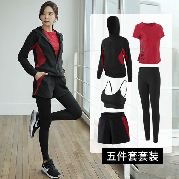 new yoga women's long sve hooded quick drying five piece autumn morning running fitns suit, Gray
new yoga women's long sve hooded quick drying five piece autumn morning running fitns suit, Gray