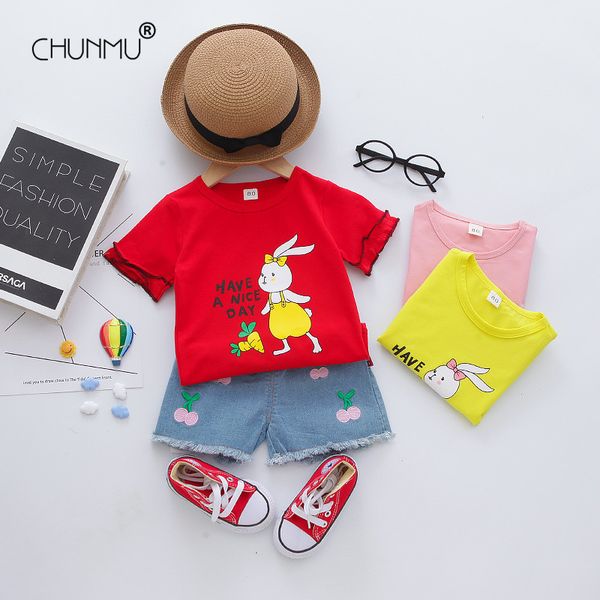 toddler girls clothes cute cartoon rabbit t-shirt short jeans sets baby summer short sleeve outfits children set c1021, White
toddler girls clothes cute cartoon rabbit t-shirt short jeans sets baby summer short sleeve outfits children set c1021, White