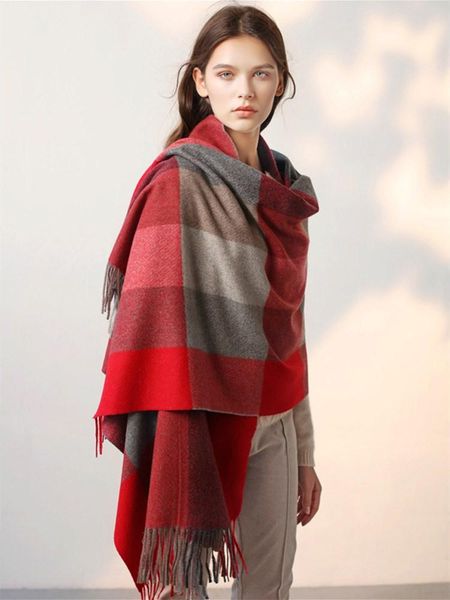 scarves autumn winter female wool scarf women cashmere wide lattices long shawl wrap blanket warm tippet, Blue;gray
scarves autumn winter female wool scarf women cashmere wide lattices long shawl wrap blanket warm tippet, Blue;gray