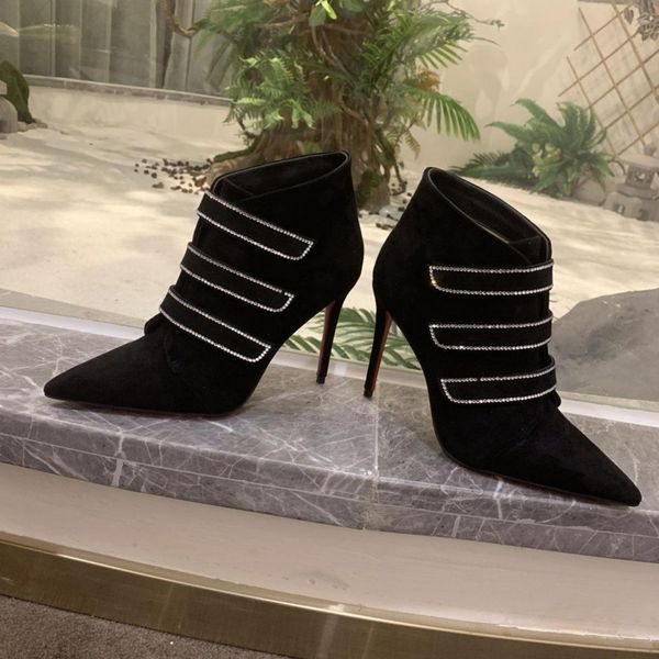 winter woman ankle boot,black sheepskin leather suede thin heels boots,luxurys red bottom high heels,woman red soles designers birgikate
winter woman ankle boot,black sheepskin leather suede thin heels boots,luxurys red bottom high heels,woman red soles designers birgikate
