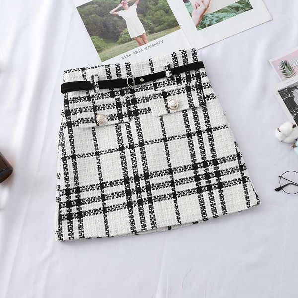 heliar buttons skirt plaid skirts for women high waist skirts with sashes wide leg 2020 spring mini women a line wool1, Black
heliar buttons skirt plaid skirts for women high waist skirts with sashes wide leg 2020 spring mini women a line wool1, Black