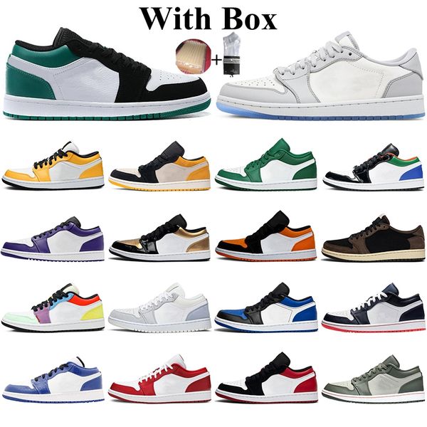 with box jumpman 1 1s low basketball shoes for men pine green game royal mocha mens trainers sports womens sneakers fashion runners 36-45, White;red
with box jumpman 1 1s low basketball shoes for men pine green game royal mocha mens trainers sports womens sneakers fashion runners 36-45, White;red