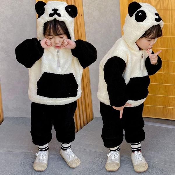 clothing sets panda fur two-piece suit winter baby boys girls clothes set velvet hooded children kids toddler tracksuits sweatshirt, White
clothing sets panda fur two-piece suit winter baby boys girls clothes set velvet hooded children kids toddler tracksuits sweatshirt, White