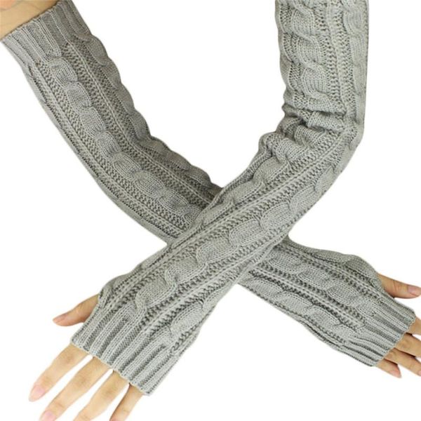 five fingers gloves fashion women lady elbow warmer knitted long fingerless mittens christmas accessories gift, Blue;gray
five fingers gloves fashion women lady elbow warmer knitted long fingerless mittens christmas accessories gift, Blue;gray