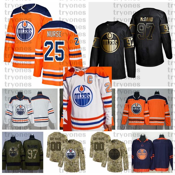 2021 reverse retro customize #25 darnell nurse edmonton oilers hockey jerseys golden edition camo veterans day fights cancer shirts, Black;red 
2021 reverse retro customize #25 darnell nurse edmonton oilers hockey jerseys golden edition camo veterans day fights cancer shirts, Black;red