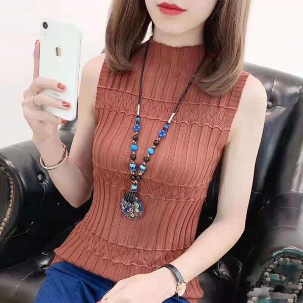 весной и летом новый шикарный половина высокой шеи трикотажные полую sling куртка top coat все-aroundslim fitsleeveless верхней подвески для, White;black
весной и летом новый шикарный половина высокой шеи трикотажные полую sling куртка top coat все-aroundslim fitsleeveless верхней подвески для, White;black