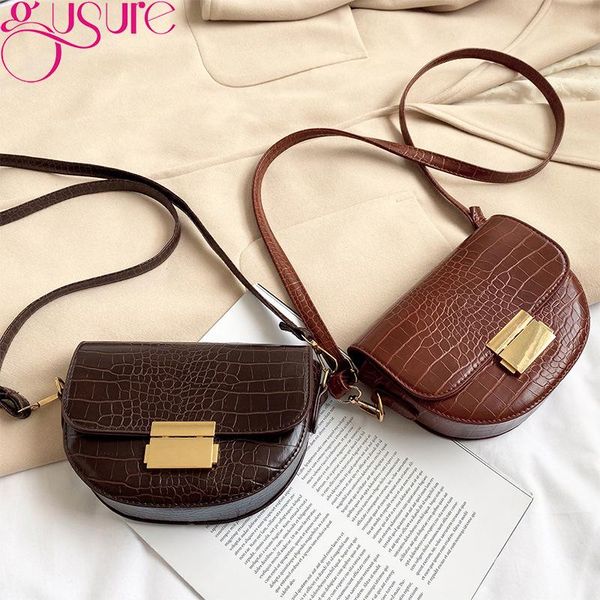 gusure fashion alligator pu leather saddle bag for women luxury shoulder bags small female small crossbody bag messenger handbag
gusure fashion alligator pu leather saddle bag for women luxury shoulder bags small female small crossbody bag messenger handbag