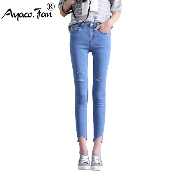 women's jeans women ankle-length holes black 2021 spring autumn students stretch skinny female slim pencil pants denim ladies trousers, Blue
women's jeans women ankle-length holes black 2021 spring autumn students stretch skinny female slim pencil pants denim ladies trousers, Blue