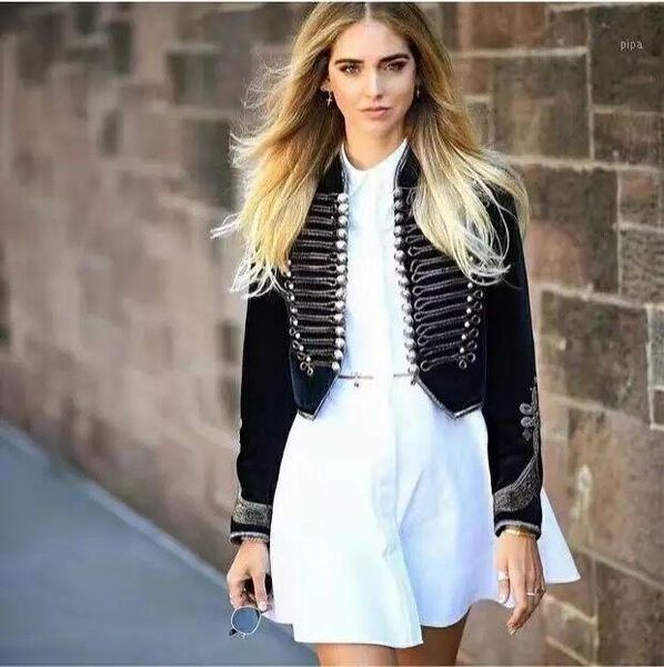 royal style women autumn winter double breaste slin fit short velvet jacket stand collar beadings rivet party work jacket1, Black;brown
royal style women autumn winter double breaste slin fit short velvet jacket stand collar beadings rivet party work jacket1, Black;brown