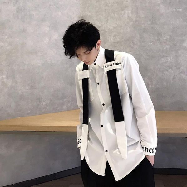 men's casual shirts 2021 fashion brand alphabet catwalk men's loose personality long-sleeved singer costumes1, White;black
men's casual shirts 2021 fashion brand alphabet catwalk men's loose personality long-sleeved singer costumes1, White;black