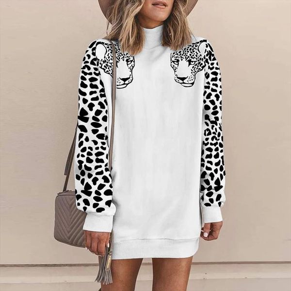 autumn winter leopard oversized pullover dress for women harajuku turtleneck loose long sweatshirt female casual sweat coat, Black
autumn winter leopard oversized pullover dress for women harajuku turtleneck loose long sweatshirt female casual sweat coat, Black